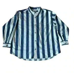 Levis SilverTab Oversized One Pocket Striped‎ Denim Shirt XL NWT